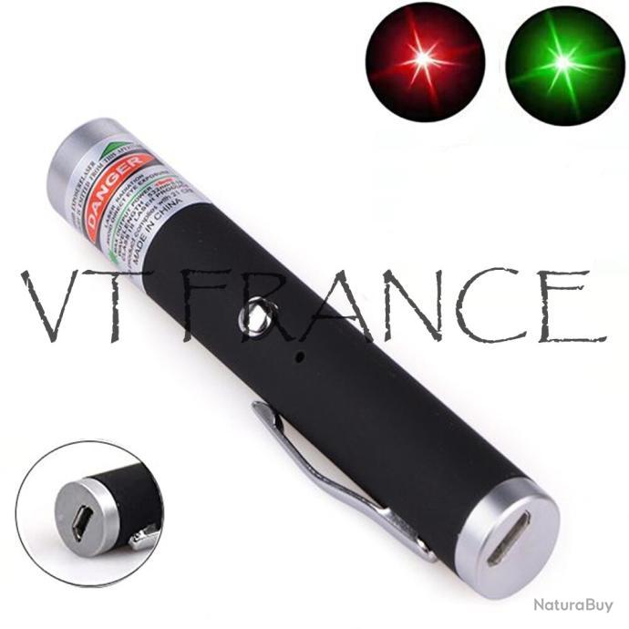 Pointeur Laser rouge 2 En 1- Laser / Lampe De Poche
