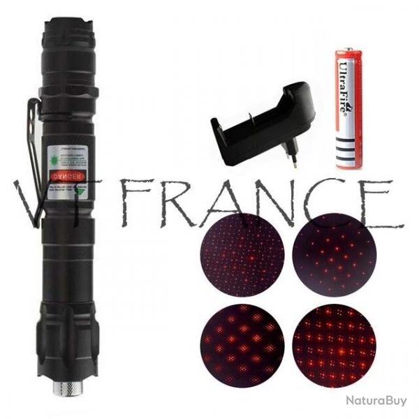 Pointeur Laser Waterproof Rechargeable 2000m, Couleur: Rouge