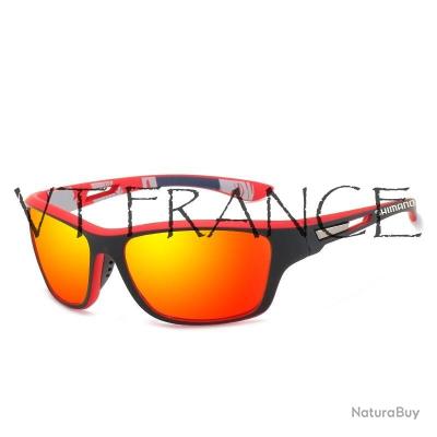Lunettes de Soleil Polarisee SHIMANO, Couleur: Rouge Lunettes