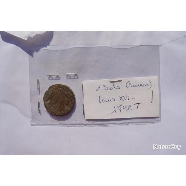 Pice de monnaie 2 sols 1792