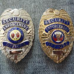 badge pompier securite americain #2 - lot de x2