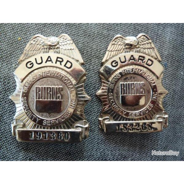 badge pompier securite americain #4 - lot e x2