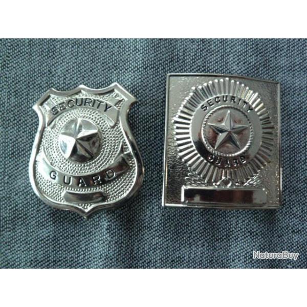 badge pompier securite americain #5 - lot de x2