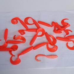 Sachet de 13 Leurres blancs crèmes  souples 8 - 10 cm PAFEX, pêche.