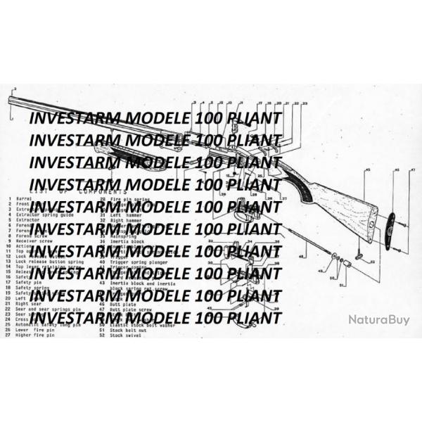 clat fusil INVESTARM modele 100 PLIANT (envoi par mail) - VENDU PAR JEPERCUTE (m1502)