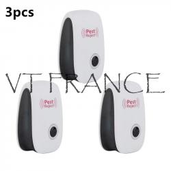 Prise Ultrasons Anti Moustique Insecte Araignee Rat, Conditionnement: 3PCS