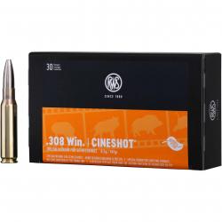 Cartouches .308 Win. Cineshot 9,5g/147grs. (Calibre: .308 Win.)