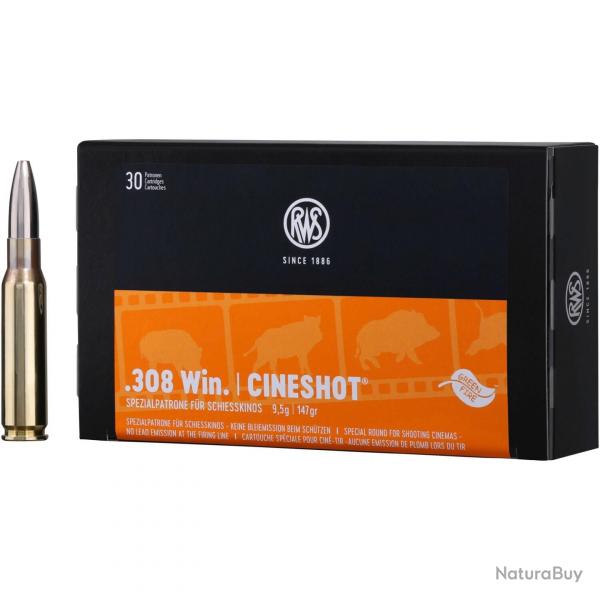 Cartouches .308 Win. Cineshot 9,5g/147grs. (Calibre: .308 Win.)
