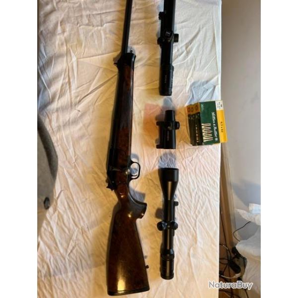 Carabine Diplomate  avec trois optiques