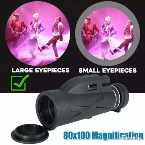 !! TOP PROMO !!! Tlescope monoculaire zoom optique professionnel HD 80X100 haute puissance rf 6743