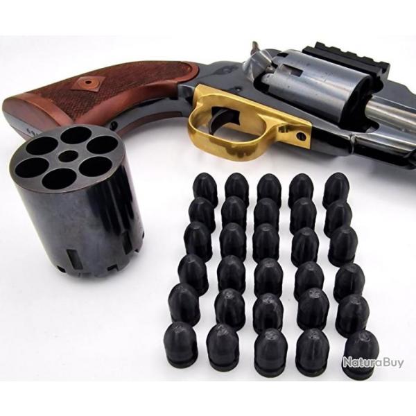 12 Ogives Round Nose type cal.44 (451) pour tir rduit revolver Poudre noire (1858, 1860, 1851...)