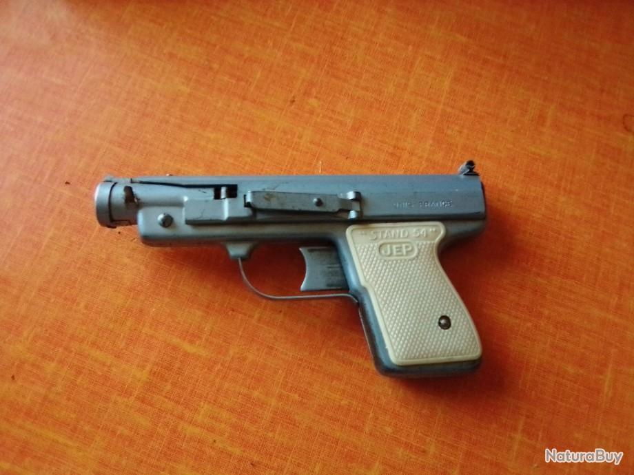 Ancien rare jouet Pistolet à amorces en tôle Années 50 marque BILL