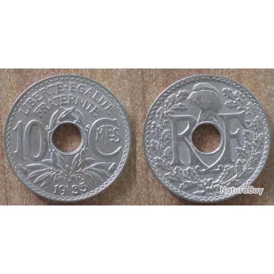 Lot De 6 Dessous De Verre En Aluminium – Pièces De 10 Centimes Francs 1923 Gravées