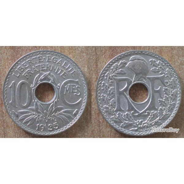 France 10 Centimes 1935 Piece Lindauer Franc