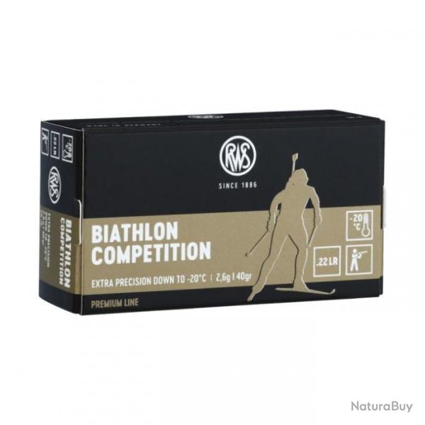 Cartouches RWS Biathlon Comptition - Cal. 22 LR - 2.6 g / 40 gr