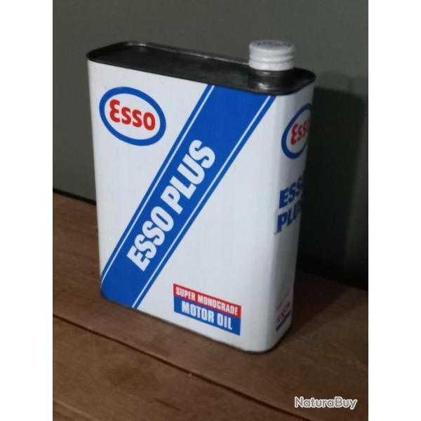 Bidon d'huile tle (Vide) vintage ESSO PLUS