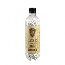 BOUTEILLE DE 2700 BILLES BLANCHES BIO BIODEGRADABLES 0.25 G CALIBRE 6 MM ELITE FORCE PRENIUM