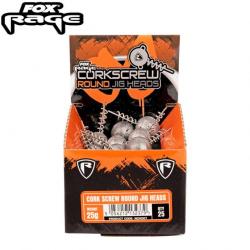 Tête Plombée Corkscrew Fox Rage RD JIG Heads 5g