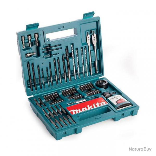 Coffret de 100 pices d'accessoires de perage et embouts de vissage B-53811 Makita