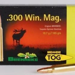 Munitions Brenneke CAL.300 Win. Mag. TOG 10,7g 165 grains