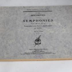Partition musique piano Symphonies Vol II (6 à 9) n°9344 Beethoven