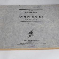 Partition musique piano Symphonies Vol II (6 à 9) n°9344  Beethoven