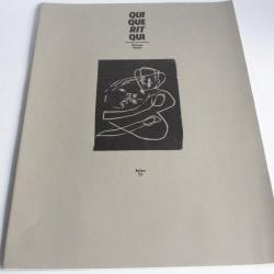 Portfolio Qui que rit qui Thomas Zindel Xylon 77 Gravures 1989