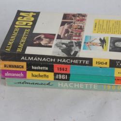 Lot 4 Almanach hachette 1960-1964