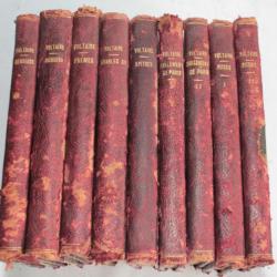 Lot de 9 volumes de Voltaire 1830-1840