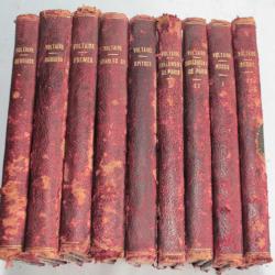 Lot de 9 volumes de Voltaire 1830-1840
