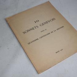 10 Sonnets Genevois pour le quatrième centenaire de la réforme 1936