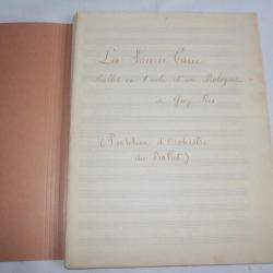 Partition manuscrites paroles et chansons ballet la source Carie Guy Rio