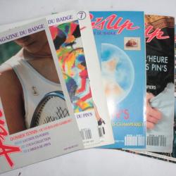 Lot 6 magazines pin's-up le magazine du badge 1990