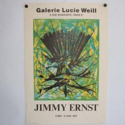 Affiche exposition Jimmy ERNST Galerie Lucie Weill 1973