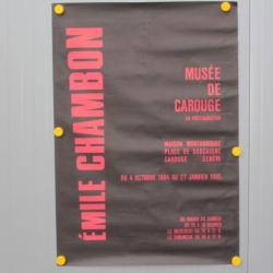 Affiche exposition Émile CHAMBON Musée de Carouge 1984