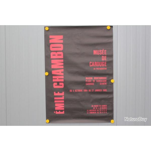 Affiche exposition mile CHAMBON Muse de Carouge 1984