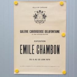 Affiche exposition Émile CHAMBON Galerie carougeoise Delafontaine 1979
