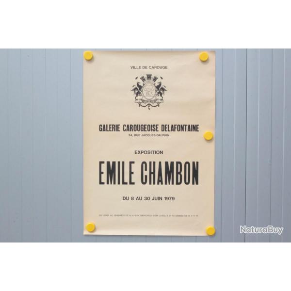 Affiche exposition mile CHAMBON Galerie carougeoise Delafontaine 1979