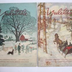 Revues Yuletilde Christmas Noël 1946 et 1947 Harvester employe