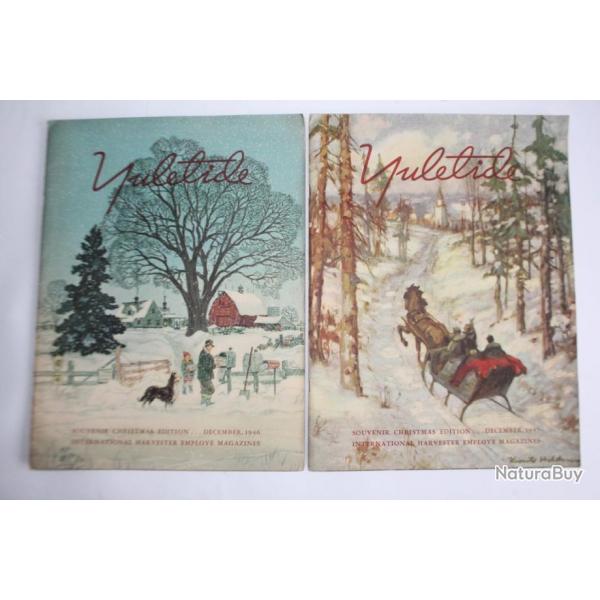 Revues Yuletilde Christmas Nol 1946 et 1947 Harvester employe