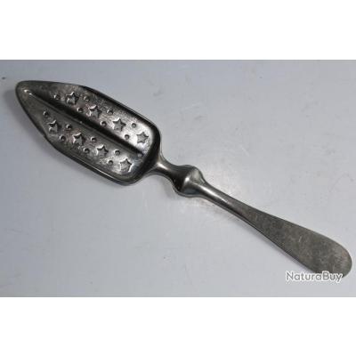 Ancienne Cuillère à Absinthe En Métal Extra Blanc - Vintage 1900 (fabriquée En France)