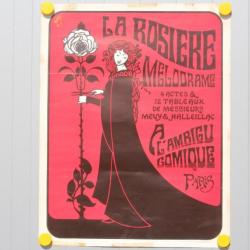 Affiche La rosière mélodrame Théâtre Ambigu comique Paris 1967