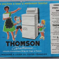 Affiche publicitaire THOMSON Machine à laver Gyrathomic Francis Gilletta