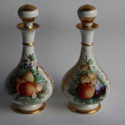 Paire flacons porcelaine Napoléon III