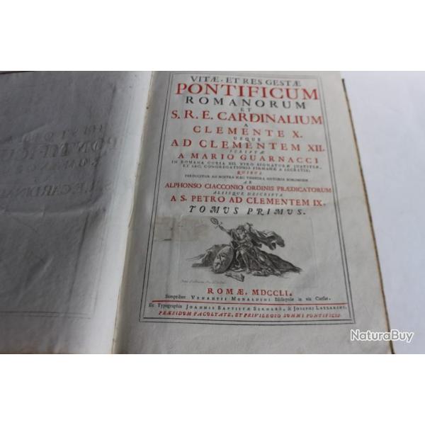 Historiae Pontificum Romanorum et S.R.E.Cardinlium 1751 tome 1