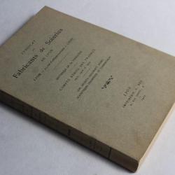 Syndicat des fabricants de Soie Lyon Historique Compte rendu 1920