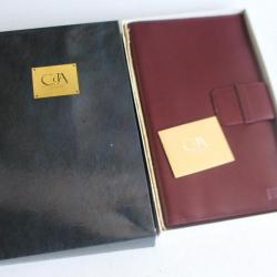 CARAN D'ACHE Porte documents cuir bordeaux Porte-cartes