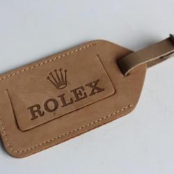 ROLEX grande étiquette pour bagage cuir