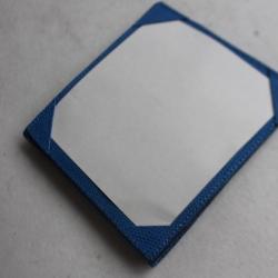 Porte-cartes Bloc-notes cuir bleu