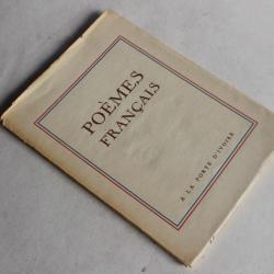 Poèmes français A la porte d'ivoire 1943